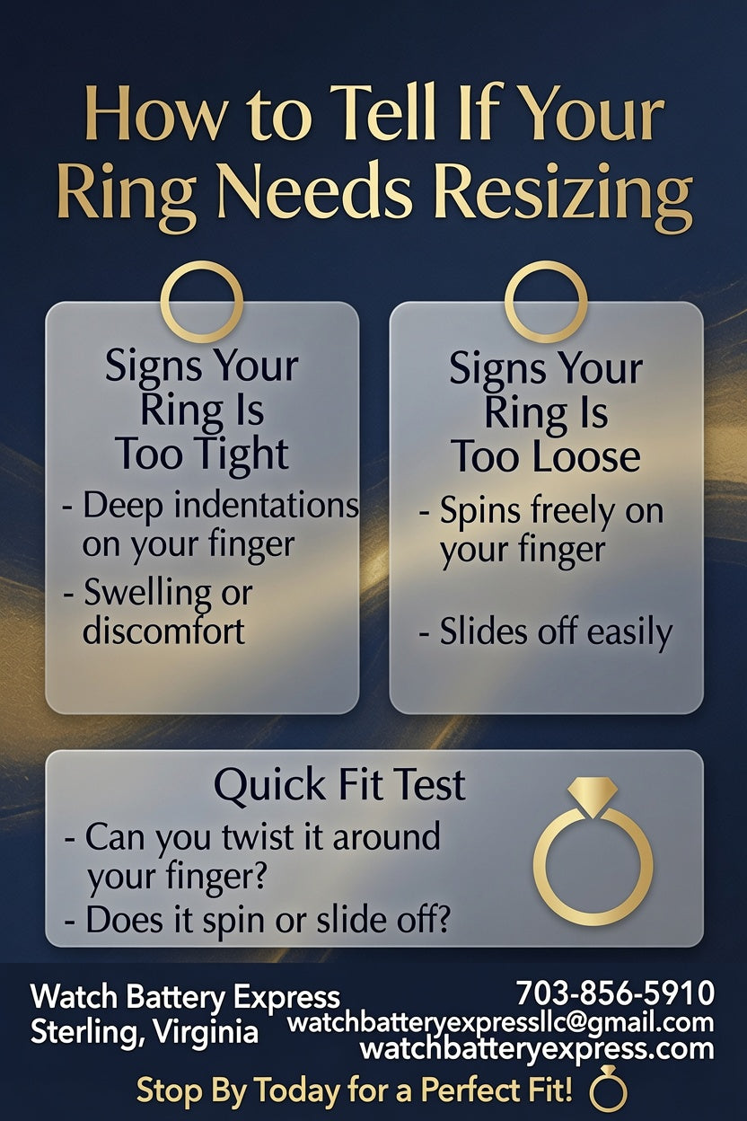 How to Tell If Your Ring Needs Resizing at watchbatteryexpress.com