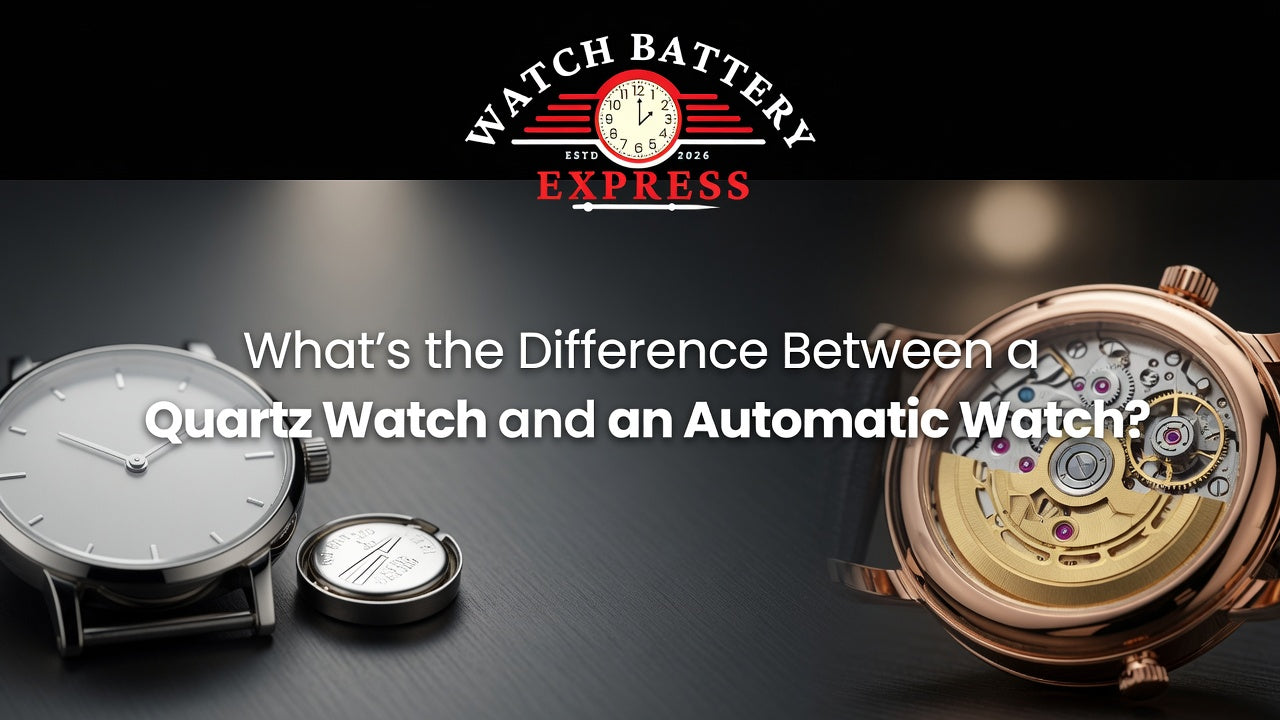 What's the Difference Between a Quartz Watch and an Automatic Watch? at watchbatteryexpress.com